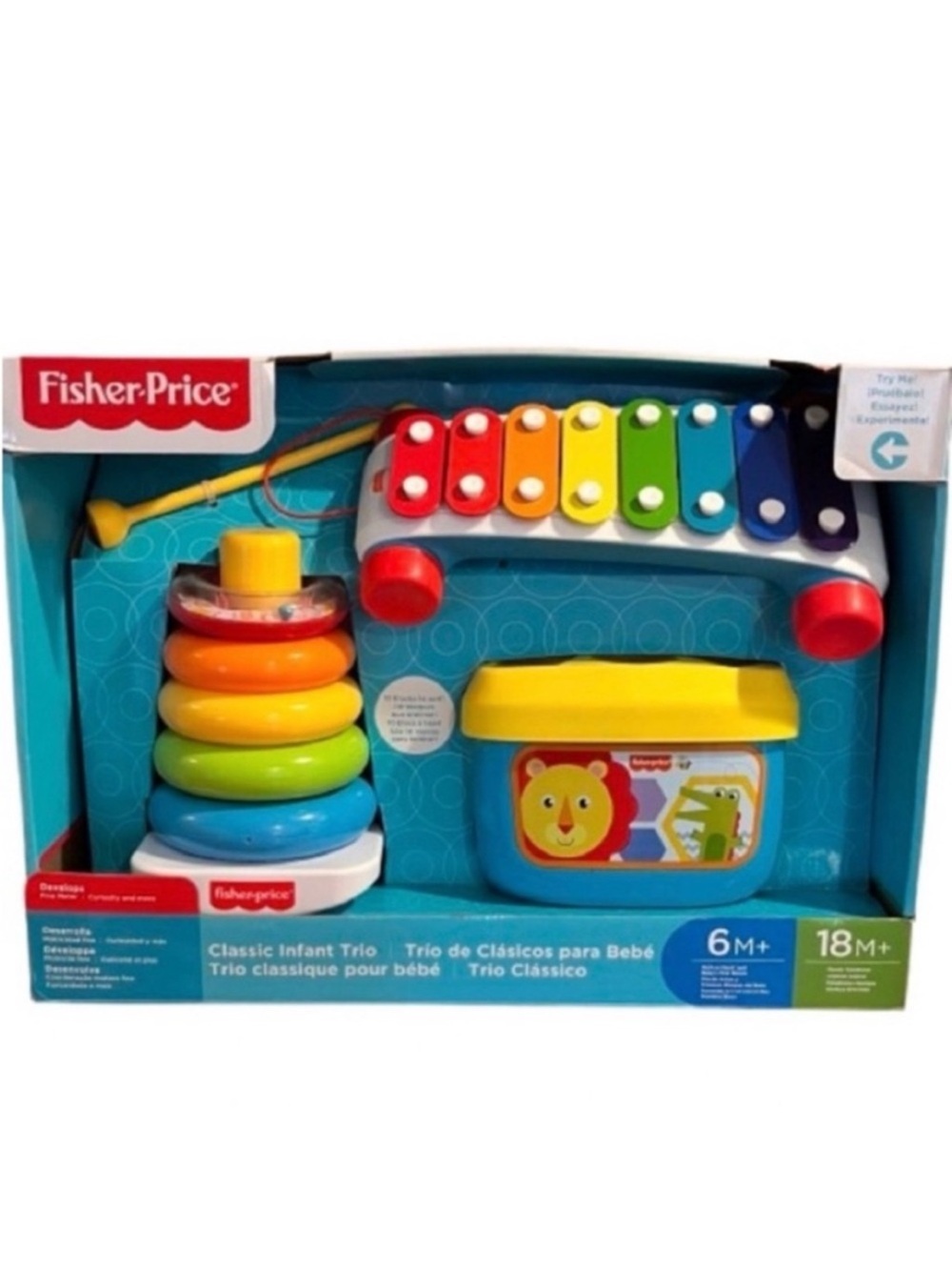 🆕- Fisher-Price Baby & Toddler Classic Infant Trio, Set of 3 Activities Toys